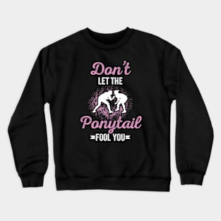 funny wrestling girl Crewneck Sweatshirt